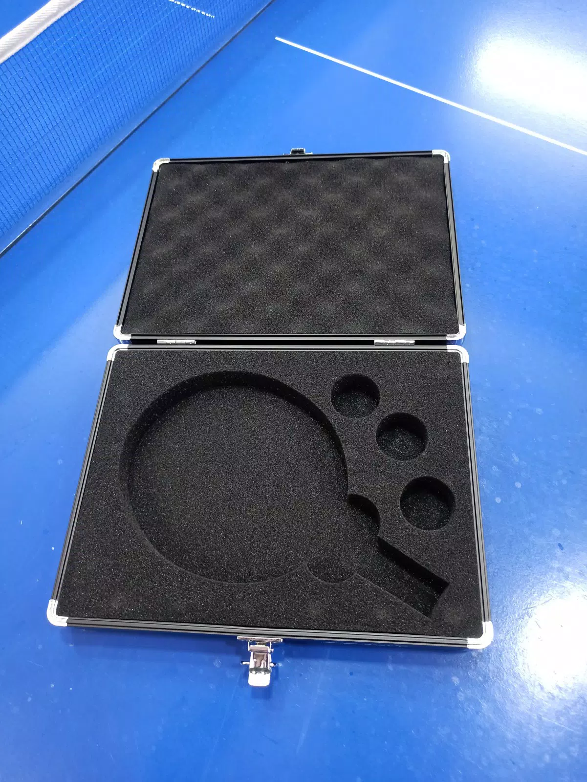 POWERKRAFT Table Tennis Aluminium Racket Case - Black - Image 3