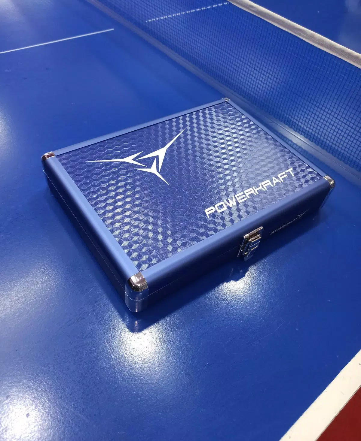 POWERKRAFT Table Tennis Aluminium Racket Case - Blue - Image 4